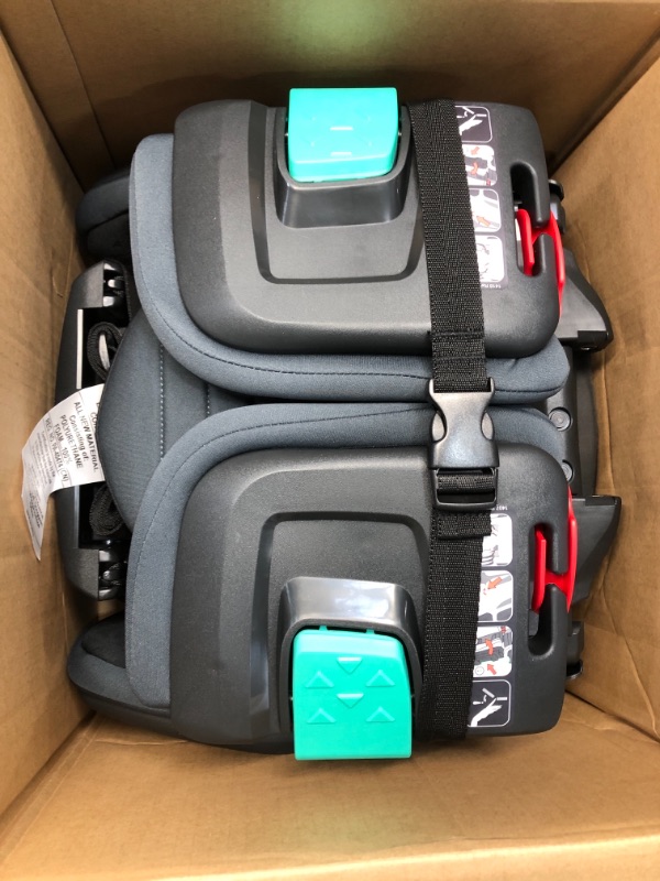 Photo 1 of mifold hifold Fit-and-Fold Highback Car Booster Seat - Slate Gray 13.5 x 13.5 x 9.8 inches
