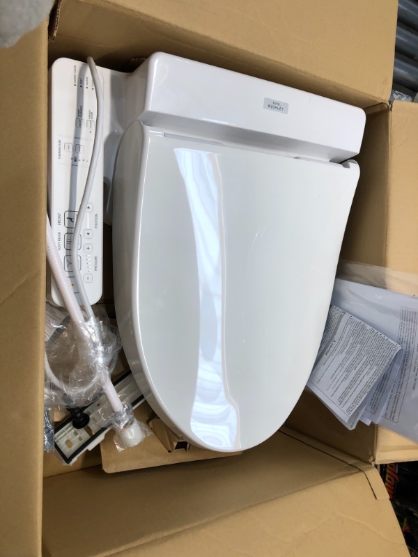 Photo 1 of Toto SW2014#01 Washlet A100 Elongated Bidet Toilet Seat, White