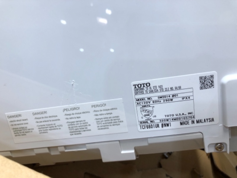 Photo 1 of Toto SW2014#01 Washlet A100 Elongated Bidet Toilet Seat, White