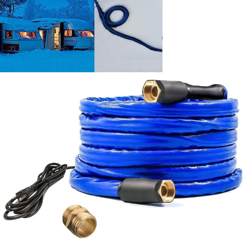 Photo 1 of H&G lifestyles 25ft Heated Water Hose for Rv 1/2" Inner Diameter Withstand Down to -40°F Blue

