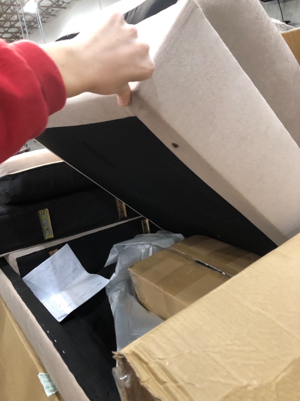 Photo 1 of INCOMPLETE: 110*86.5*36" Textured Fabric Sectional Sofa Set,4 pieces U-shaped Sofa With Removable Ottoman, Left-arm Facing Chaise,Grey
Incomplete, box 1 of 3, boxes 2 & 3 needed to complete sofa!
