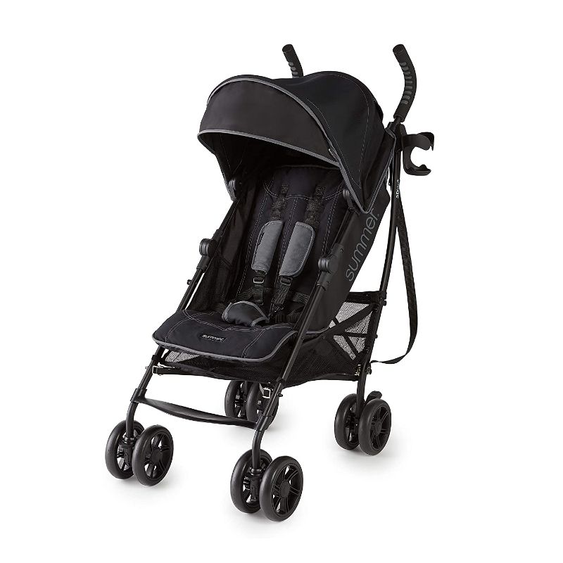 Photo 1 of Summer 3Dlite+ Convenience Stroller, Matte Black – Lightweight Umbrella Stroller with Oversized Canopy, Extra-Large Storage and Compact Fold ?33 x 19.5 x 43 inches

