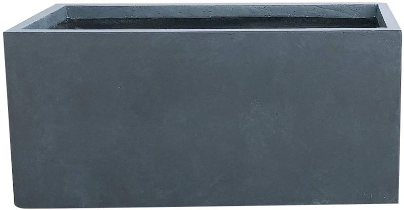 Photo 1 of Kante RF0104B-C60121 Lightweight Concrete Modern Long Low Outdoor, Large Planter, 31" x 15" x 15", Charcoal
 31"D x 15"W x 15"H
