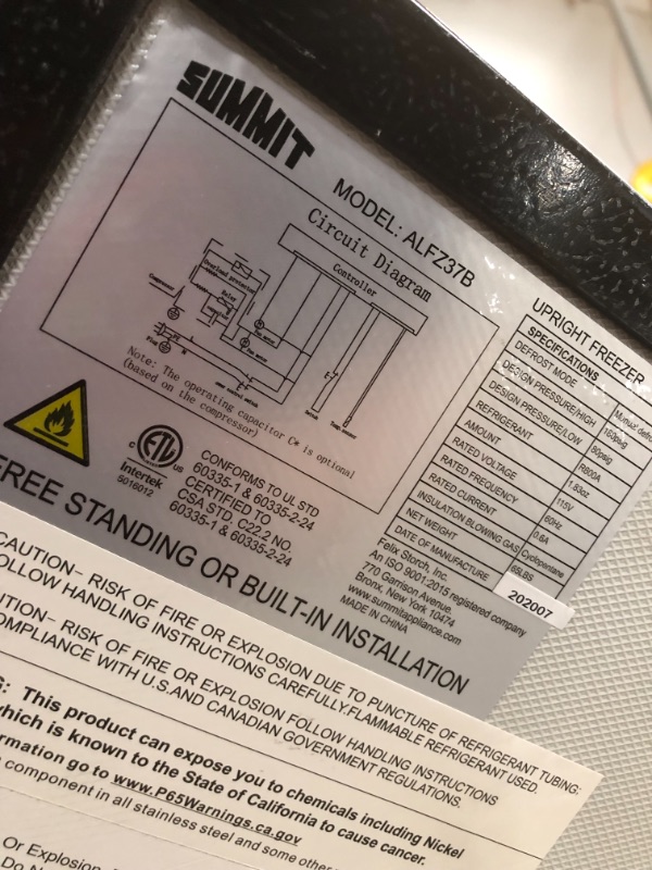 Photo 9 of 20" Wide Built-In All-Freezer, ADA Compliant
