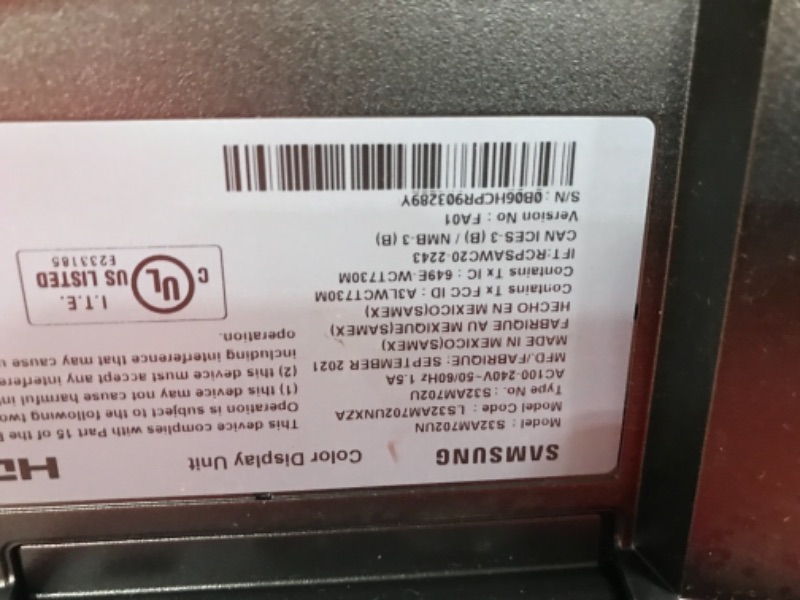 Photo 1 of Samsung 32inch Smart Monitor M7 Series Business Monitor VA Panel, UHD 3840x2160, HDR10 S32AM702UN
