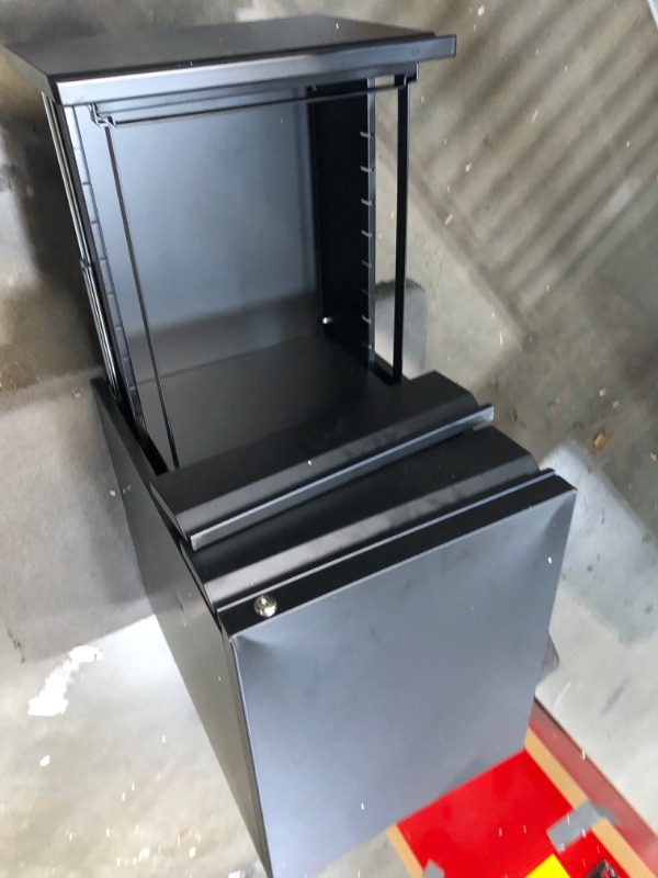 Photo 1 of DEVAISE 3 Drawer Mobile File Cabinet with Lock, Metal Filing Cabinet Legal/Letter Size, Fully Assembled Except Wheels, Black
