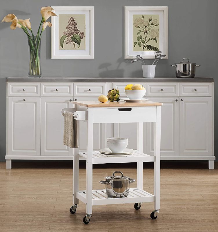 Photo 1 of 2L Lifestyle Aviator Kitchen Cart, White
