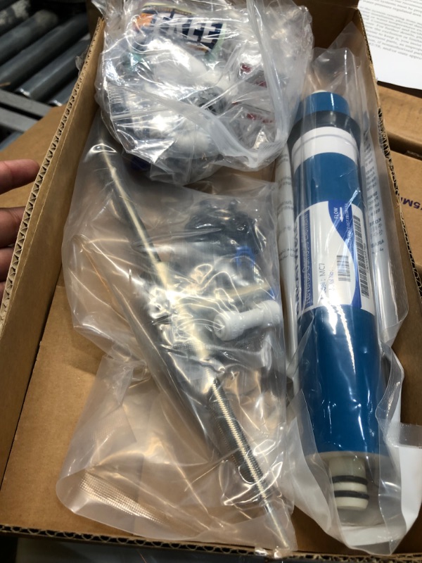 Photo 1 of iSpring RCC7, NSF Certified, 75 GPD High Capacity Under Sink 5-Stage Reverse Osmosis Drinking Filtration System, Brushed Nickel Faucet
