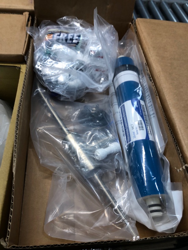 Photo 1 of iSpring RCC7, NSF Certified, 75 GPD High Capacity Under Sink 5-Stage Reverse Osmosis Drinking Filtration System, Brushed Nickel Faucet
