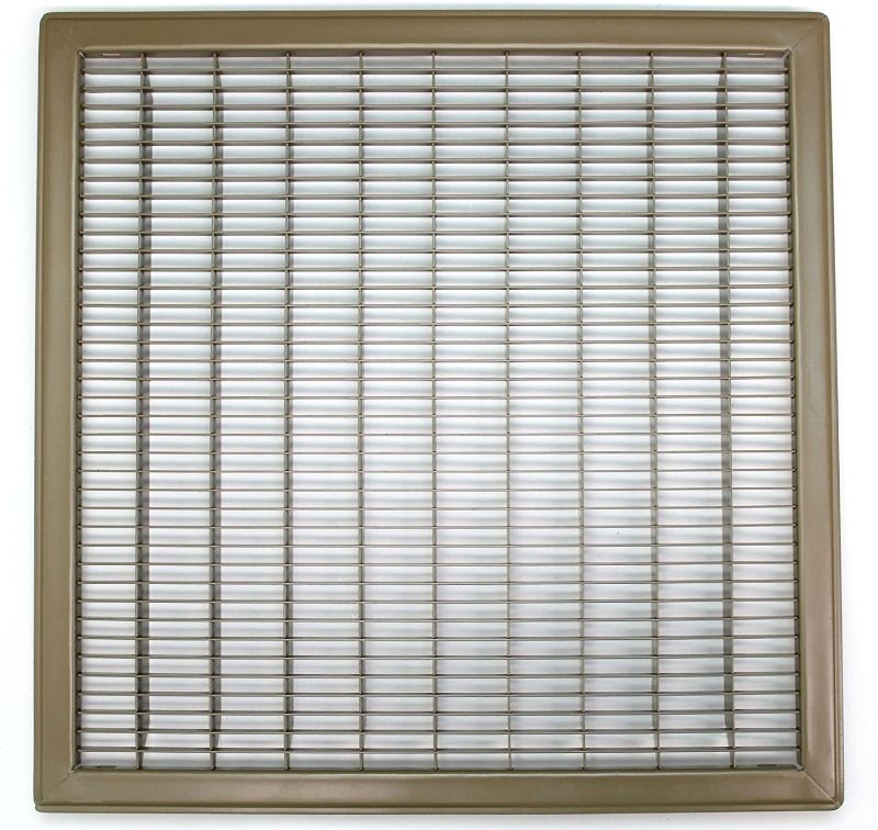 Photo 1 of 20" X 20" Floor Grille - Fixed Blades Air Grill - Brown [Outer Dimensions: 21.75 X 21.75]
