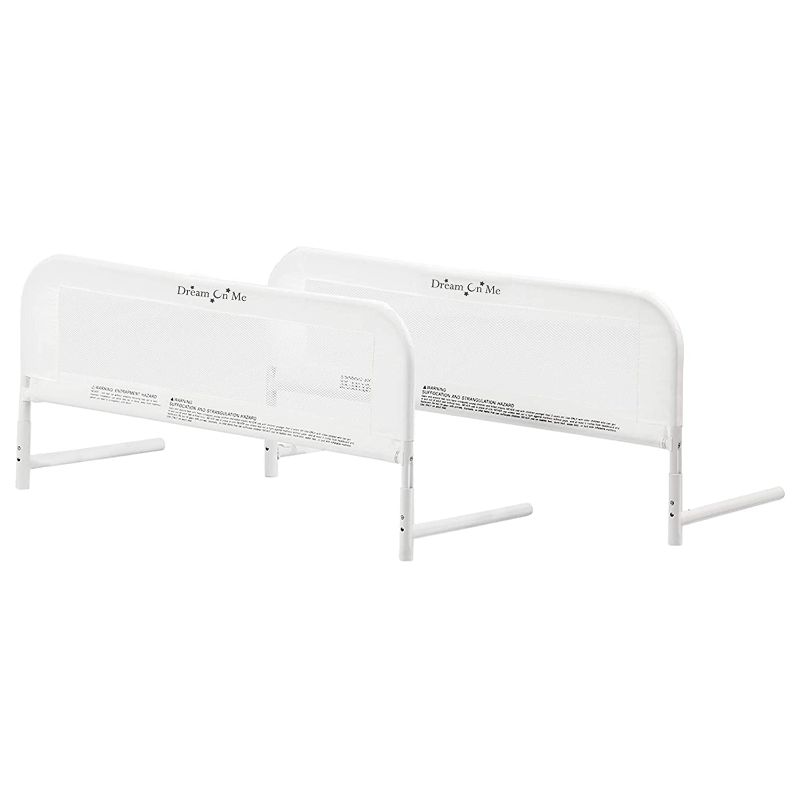 Photo 1 of Dream On Me Mesh Security Bed Rails, Double Pack in White 33 x 10 x 15 inches

