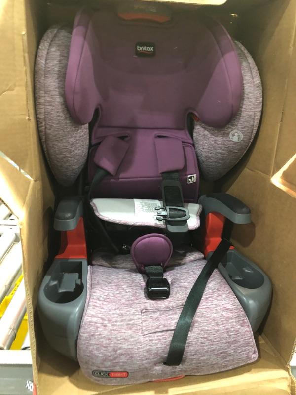 Photo 2 of Britax Grow with You ClickTight Harness-2-Booster Car Seat, Mulberry
