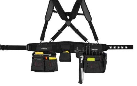 Photo 1 of 2-Bag 18 -Pocket Black Framer's Suspension Rig Work Tool Belt with Suspenders
