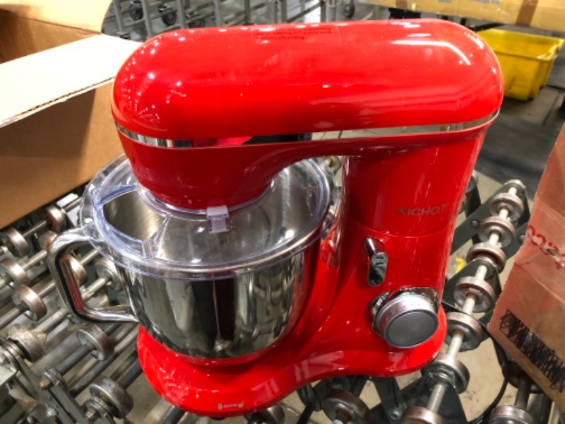 Photo 2 of Stand Mixer, KICHOT 10+P Speed 4.8 Qt. Household Stand Mixers, Tilt-Head Cake Mixer Machine with Dough Hook, Beater, Wire Whisk & Splash Guard Attachments for Baking, Cake, Cookie, Kneading, SM-1533**HAS ALL MIXERS*MISSING THE TWO SMALL WHITE ACCESORIES**