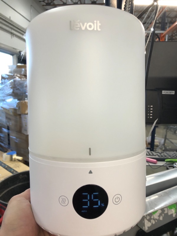 Photo 1 of LEVOIT Humidifiers for Bedroom, Top Fill Cool Mist Ultrasonic for Baby Nursery Kids with Essential Oils, Smart Control with Constant Humidity for Plants Indoor, Quiet Easy Clean, BPA Free, 3L, White
