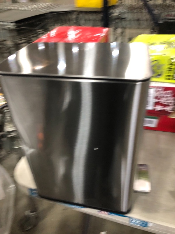 Photo 2 of 2.6 Gal. Stainless Steel Slim Step-On Trash Can