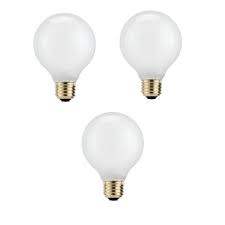 Photo 1 of 40-Watt Equivalent G25 Halogen White Decorative Globe Light Bulb (3-Pack)
