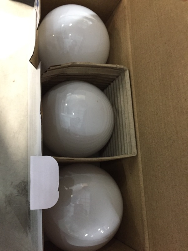 Photo 2 of 40-Watt Equivalent G25 Halogen White Decorative Globe Light Bulb (3-Pack)
