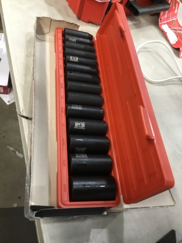 Photo 2 of 1/2 in. Drive 3/8 - 1-1/4 in. 6-Point Deep Impact Socket Set (14-Piece)
