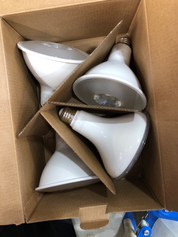 Photo 2 of 90-Watt Equivalent PAR38 Non-Dimmable LED Light Bulb in Daylight (4-Pack)
