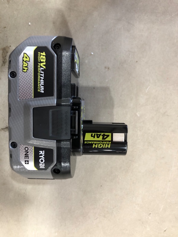 Photo 2 of RYOBI ONE+ 18V High Performance Lithium-Ion 4.0 Ah Battery
