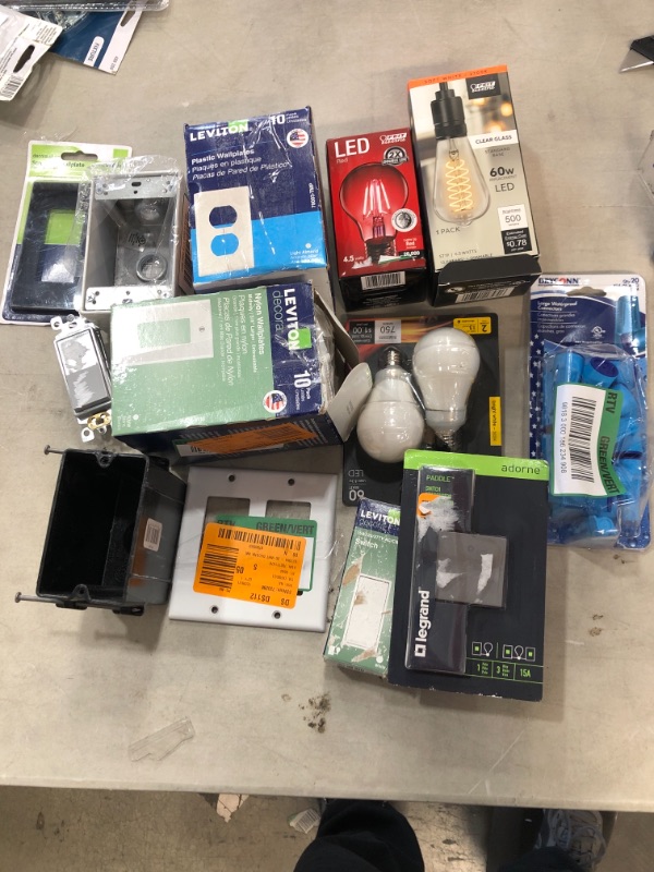 Photo 1 of HOME ELECTRICAL AND BULB BUNDLE SOLD AS IS
SEE PHOTO FOR CONTENT