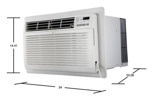 Photo 1 of 11,200 BTU 230-Volt Through-the-Wall Air Conditioner LT1237HNR with Heat and Remote in White
