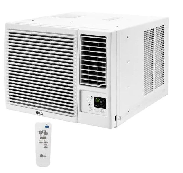 Photo 1 of 18,000 BTU 230-Volt Window Air Conditioner LW1816HR with Cool, Heat and Remote in White
