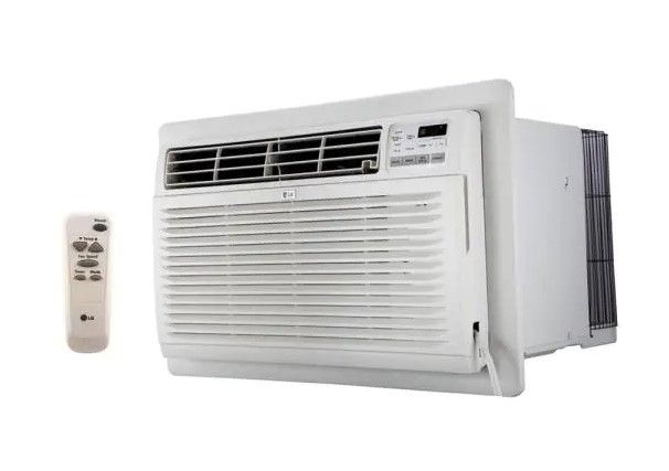 Photo 1 of 11,200 BTU 230-Volt Through-the-Wall Air Conditioner LT1237HNR with Heat and Remote in White
