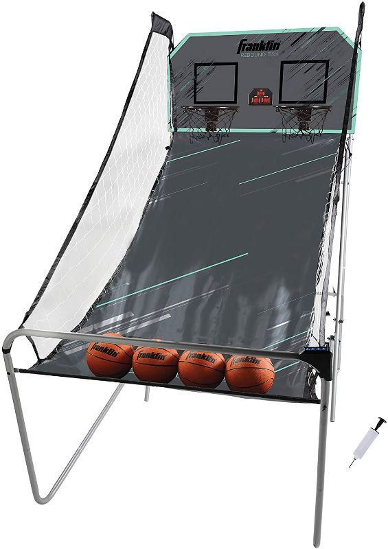 Photo 1 of Franklin Sports Arcade Basketball Game - Dual Shot - Indoor Mini Basketball Hoop Shootout Game - (4) Mini Basketballs Included - Electronic Basketball Game  (LOOSE PARTS)
