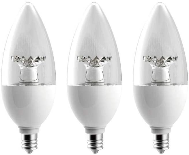 Photo 1 of 40-Watt Equivalent B11 Dimmable LED Light Bulb in Soft White (3-Pack), 5 packs included