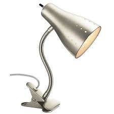 Photo 1 of 13-7/8 in. Satin Chrome Clip Lamp
