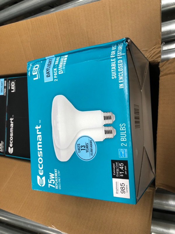 Photo 3 of 75-Watt Equivalent BR40 Dimmable ENERGY STAR LED Light Bulb Daylight 5000K (4-Pack)
