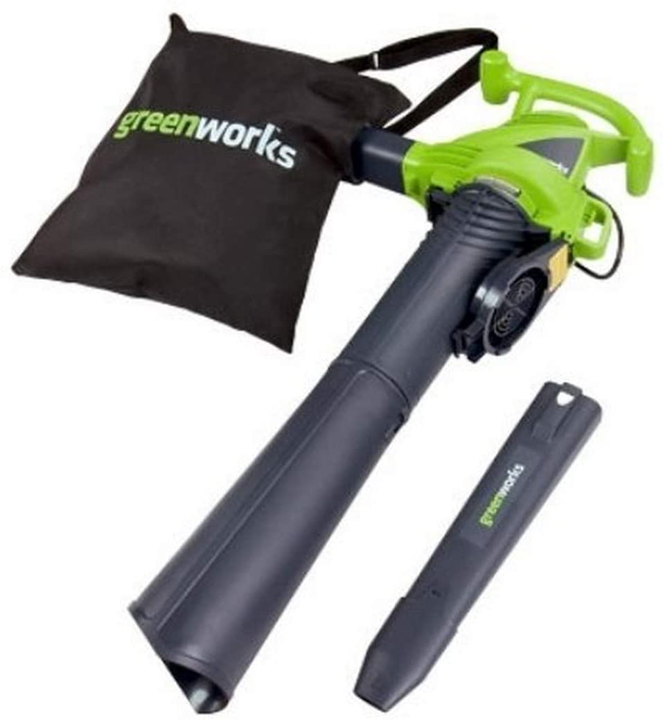 Photo 1 of Greenworks 12 Amp 375 CFM Corded Electric Leaf Blower/Mulcher/Vacuum, 24022