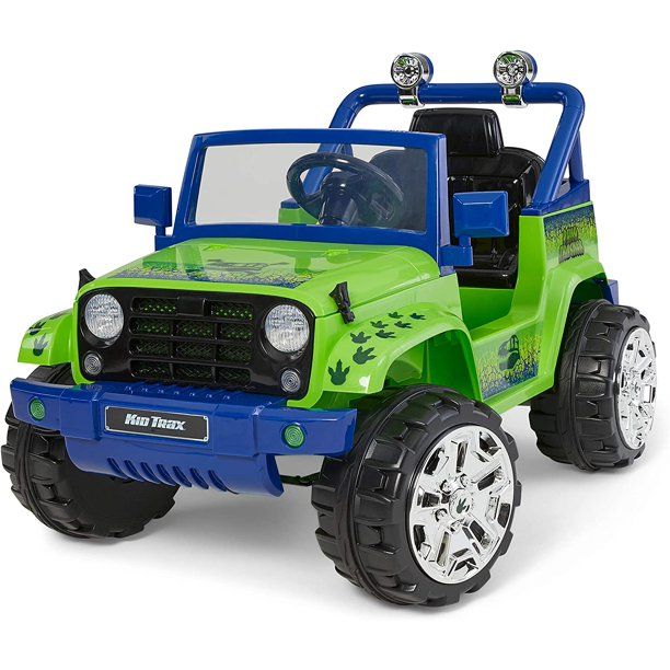 Photo 1 of Kid Trax 4x4 Tracker Electric Ride On Toy, 3-5 Years Old, 6 Volt, Max Weight 60 lbs, Dino Tracker Green (KT1594AZ)