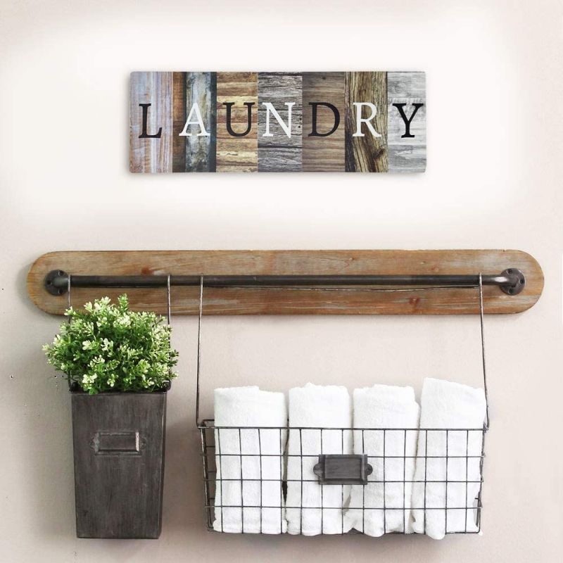 Photo 1 of Laundry Room, Kitchen, Bathroom, Pantry Sign Rustic Farmhouse Decorative RAIL