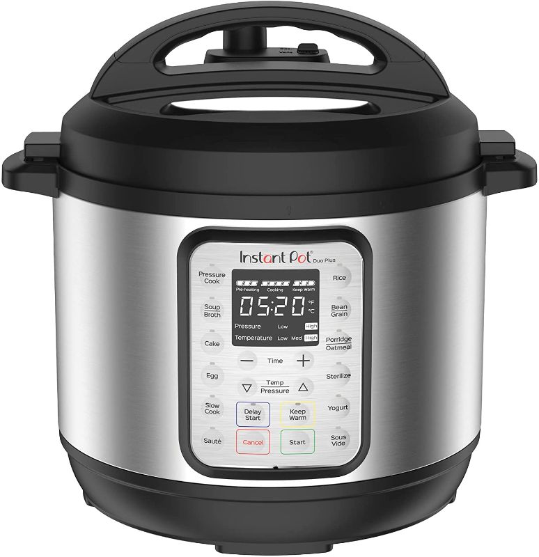 Photo 1 of Instant Pot Duo Plus 9-in-1 Electric Pressure Cooker, Slow Cooker, Rice Cooker, Steamer, Sauté, Yogurt Maker, Warmer & Sterilizer,8 Quart Stainless Steel/Black
