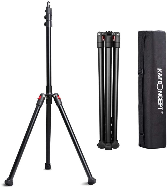 Photo 1 of K&F Concept 86.6 inch /220 CM Aluminium Photography/Video Tripod Light Stand for Reflectors, Softboxes, Lights, Umbrellas, Backgrounds Generic Compact Lightweight Pro Stands