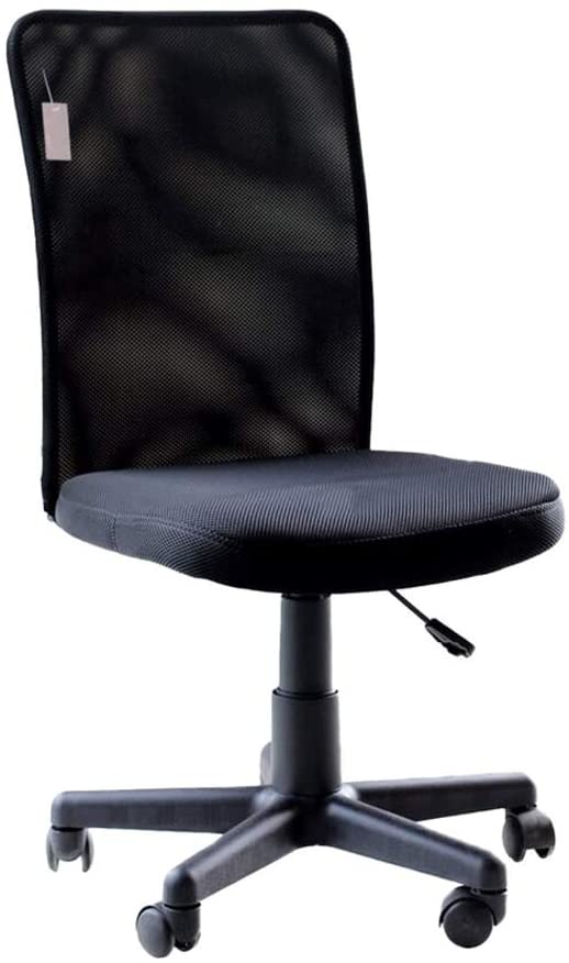 Photo 1 of IDS Home MLM-18507 Office Desk Mid Back Ergonomic Comfort Mesh, Height Adjustable Modern Task Computer, Rolling Swivel Chair with Casters, Lumbar Support, Black
