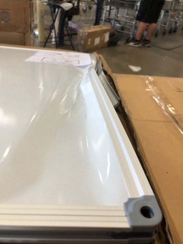 Photo 6 of 48 x 36-in Magnetic Dry Erase Board with Pen Tray| Aluminum Frame Portable Wall Large Whiteboard Message Presentation Board for Office & Classroom
