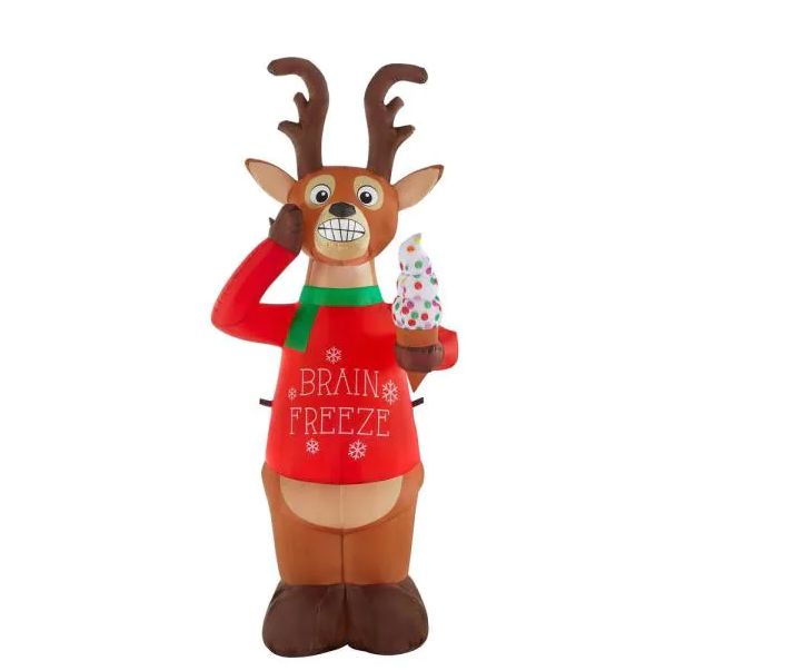 Photo 1 of 6FT Animated LED Shivering Reindeer Indoor Outdoor Inflatable
