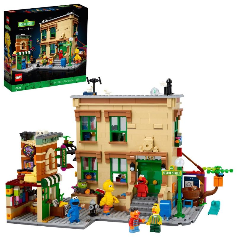 Photo 1 of LEGO Ideas 123 Sesame Street 21324 Building Kit; Awesome Build-and-Display Model for Adults Featuring Elmo, Cookie Monster, Oscar The Grouch, Bert, Ernie and Big Bird, New 2021 (1,367 Pieces)
