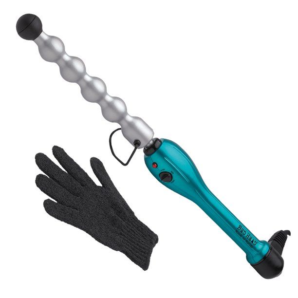 Photo 1 of Bed Head Tourmaline Ceramic Bubble Curling Iron Wand, Turquoise
