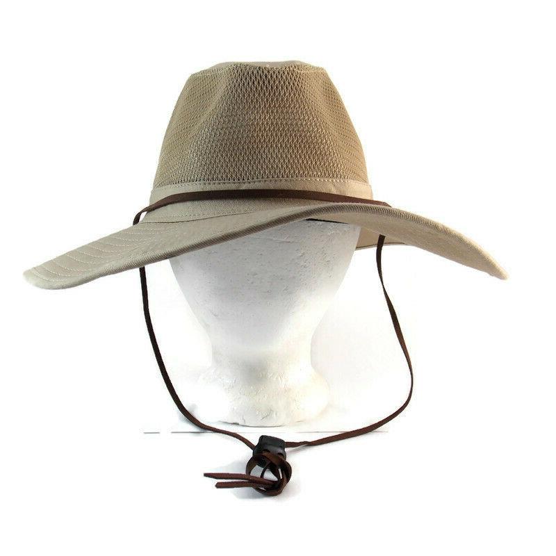 Photo 1 of Goldcoast Pike Crown Wide Brim Mesh Safari Sun Hat 50+ SPF NEW WITH TAGS Vented
