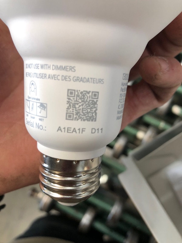 Photo 1 of Philips Hue White Outdoor PAR38 LED 100W Equivalent Waterproof Dimmable Smart Wireless Flood Light Bulb
