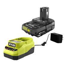 Photo 1 of RYOBI
ONE+ 18V Lithium-Ion 2.0 Ah Compact Battery and Charger Starter Kit