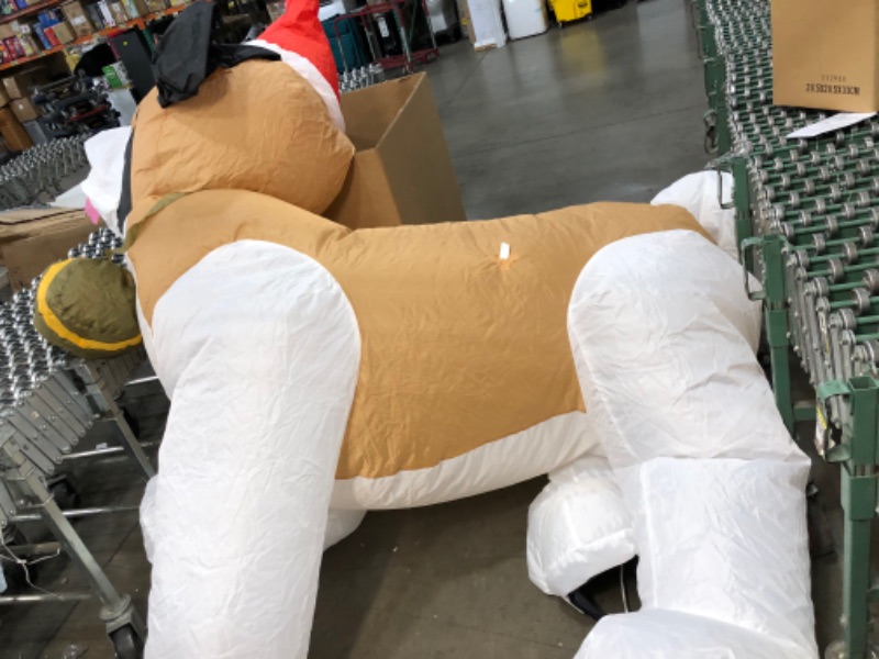 Photo 2 of Home Accents Holiday 8.40 Ft. Airblown St Bernard Christmas Inflatable
