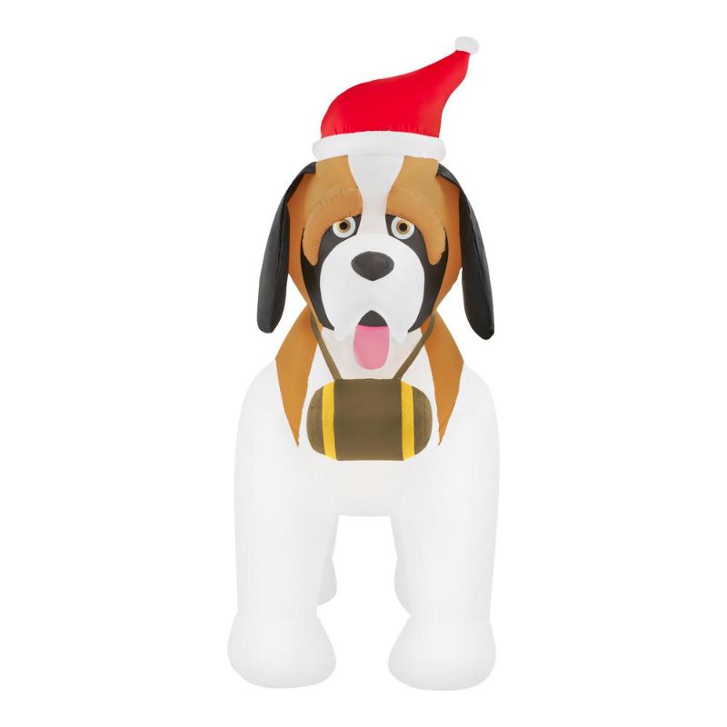 Photo 1 of Home Accents Holiday 8.40 Ft. Airblown St Bernard Christmas Inflatable
