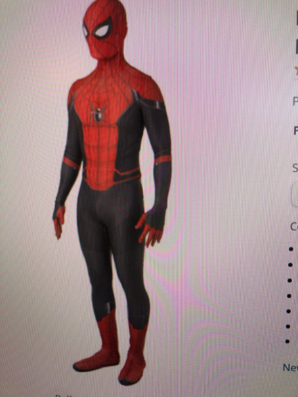 Photo 1 of DAMAGED MINOR TEAR ON SHOULDER
Far from Home Spider Man Costumes Adult Kids Unisex Lycra Halloween Cosplay Suit