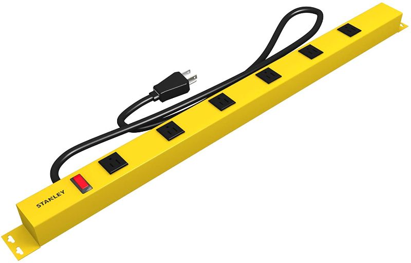 Photo 1 of 
Stanley 31613 NCC31613 ShopMAX Pro 6-Outlet Surge-Protector Power Bar, 4-Foot Cord, Yellow
